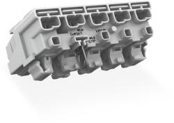 Wago Lighting connector; push-button, external; for Linect®; with direct ground contact; DA+ DA- L PE N; 5-pole; Cod. I; Lighting side: for solid conductors; Inst. side: for all conductor types; max. 2.5 m