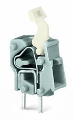 Wago Stackable PCB terminal block; push-button; 2.5 mm2; Pin spacing 5/5.08 mm; 1-pole; CAGE CLAMP®; commoning option; 2, 50 mm2; light green (257-847)