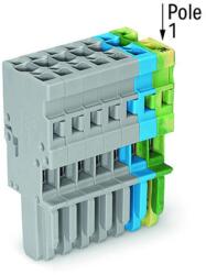 Wago 1-conductor female plug; 4 mm2; 8-pole; 4, 00 mm2; gray, blue, green-yellow (769-108/000-038)