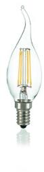Ideal Lux Bec LED Colpo di vento transparent, dulie E14, 4 W - 3000 K, lumina calda (101248 IDEAL LUX)