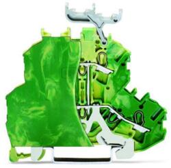 Wago Double-deck terminal block; 4-conductor ground terminal block; PE; with marker carrier; internal commoning; for DIN-rail 35 x 15 and 35 x 7.5; 2.5 mm2; Push-in CAGE CLAMP®; 2, 50 mm2; green-yellow (20