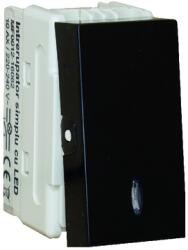 Comtec Intrerupator Simplu cu Led STIL PREMIUM Negru (MF0012-16062)