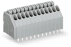Wago PCB terminal block; push-button; 0.5 mm2; Pin spacing 2.5 mm; 3-pole; Push-in CAGE CLAMP®; 0, 50 mm2; gray (250-303)