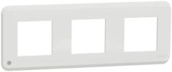 Schneider Placa ornament, Unica Pro, trei module, alb (NU400620)