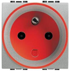 Bticino Priza 2P+T 16A 250Vca Std. FR. port-eticheta LiVing Light -Tech - 2 module (NT4146)