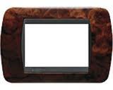 Bticino Placa Ornament 2 Module Radica Di Noce Bticino Living (l4802lrn)