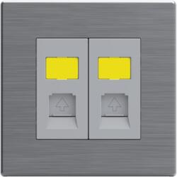 Elmark London Priza Computer Dubla Rj45 Cu Indicator Crom (190954)