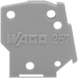 Wago End plate; snap-fit type; 1 mm thick; blue (257-400)