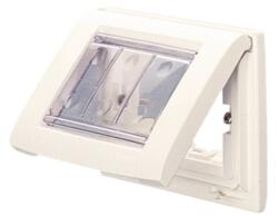 Gewiss SELF SUPPORTING WATERTIGHT PLATE - FOR FLUSH-MOUNTING RECTANGULAR BOXES - IP55 - 4 modul - CLOUD WHITE - PLAYBUS (GW32466)