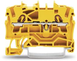Wago 2-conductor through terminal block; 2.5 mm2; suitable for Ex e II applications; side and center marking; for DIN-rail 35 x 15 and 35 x 7.5; Push-in CAGE CLAMP®; 2, 50 mm2; yellow (2002-1206)