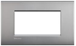 Bticino Placa ornament, 4 module, nichel mat, living light, BTICINO (LNC4804NK)