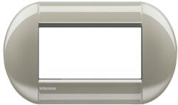Bticino Placa ornament , 4 module, titanium, living light, BTICINO (LNB4804TC)
