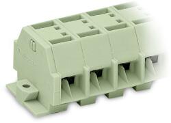 Wago 4-conductor terminal strip; suitable for Ex e II applications; 10-pole; without push-buttons; with fixing flanges; for screw or similar mounting types; Fixing hole 3.2 mm Ø; 4 mm2; CAGE CLAMP®; 4, 00