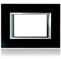 Bticino PLACA ORNAMENT 4 MODULE sticla black BTICINO AXOLUTE (HA4804VNN)