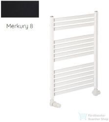 Radeco PINO K AK3-600/EP 850x630 törölközőszárítós radiátor, MERKURY 8 (selyemfényű fekete) színben (Radeco_PINO_K_AK3_600_EP_MERKURY8)