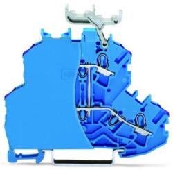Wago Double-deck terminal block; 4-conductor through terminal block; with end plate; N; with marker carrier; suitable for Ex i applications; internal commoning; conductor entry with violet marking; for DIN