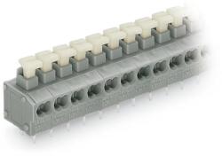 Wago 2-conductor PCB terminal block; push-button; 0.75 mm2; Pin spacing 5/5.08 mm; 2-pole; PUSH WIRE®; 0, 75 mm2; gray (235-452/331-000)