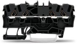 Wago 4-conductor through terminal block; 1.5 mm2; suitable for Ex e II applications; side and center marking; for DIN-rail 35 x 15 and 35 x 7.5; Push-in CAGE CLAMP®; 1, 50 mm2; black (2001-1405)