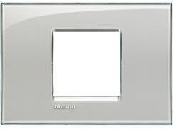 Bticino Placa ornament , 2 module, Gri Gheata, living light, BTICINO (LNA4819KG)
