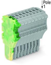 Wago 1-conductor female plug; 1.5 mm2; 11-pole; 1, 50 mm2; green-yellow, gray (2020-111/000-037)