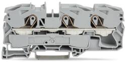 Wago 3-conductor through terminal block; 16 mm2; suitable for Ex e II applications; side and center marking; for DIN-rail 35 x 15 and 35 x 7.5; Push-in CAGE CLAMP®; 16, 00 mm2; yellow (2016-1306)