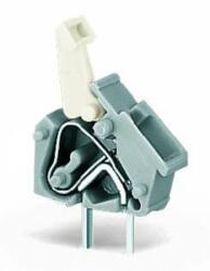 Wago Stackable PCB terminal block; push-button; 2.5 mm2; Pin spacing 5/5.08 mm; 1-pole; CAGE CLAMP®; commoning option; 2, 50 mm2; light green (256-747)