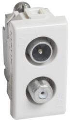 Bticino matix - priza TV-SAT demix direct 1M alb (AM5214D)