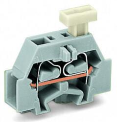 Wago Space-saving, 2-conductor end terminal block; on one side with push-button; without protruding snap-in mounting foot; for terminal strips with snap-in mounting feet; 2.5 mm2; CAGE CLAMP®; 2, 50 mm2; l