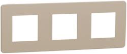 Schneider Placa ornament, Unica Studio Colsau, trei module, taupe (NU280627)