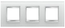 Gewiss Placa ornament CProiector HORUS LUX international - IN GLASS - 2+2+2 modul HORIZONTAL - ICE - CProiector HORUS (GW16226CG)