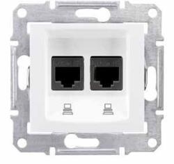 Schneider Prize de date fara suruburi 2*RJ45, cat. 6, STP, SEDNA SCHNEIDER, titan (SDN5000168)
