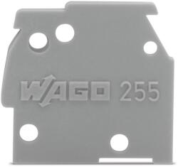 Wago End plate; snap-fit type; 1 mm thick; light gray (255-300)
