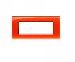 Bticino Placa ornament , 7 module, portocaliu, living light, BTICINO (LNA4807OD)