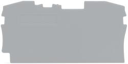 Wago End and intermediate plate; 1 mm thick; gray (2006-1291)