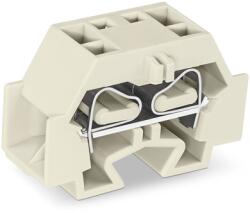 Wago 4-conductor terminal block; suitable for Ex e II applications; without push-buttons; with snap-in mounting foot; for plate thickness 0.6 - 1.2 mm; Fixing hole 3.5 mm Ø; 4 mm2; CAGE CLAMP®; 4, 00 mm2;