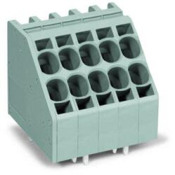 Wago 2-conductor PCB terminal block; 10 mm2; Pin spacing 7.5 mm; 8-pole; Push-in CAGE CLAMP®; 10, 00 mm2; gray (746-2308)