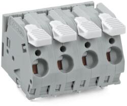 Wago PCB terminal block; lever; 6 mm2; Pin spacing 10 mm; 2-pole; CAGE CLAMP®; commoning option; 6, 00 mm2; gray (2706-252)