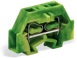 Wago 2-conductor end terminal block; without push-buttons; without protruding snap-in mounting foot; for terminal strips with snap-in mounting feet; 1.5 mm2; CAGE CLAMP®; 1, 50 mm2; green-yellow (260-327)