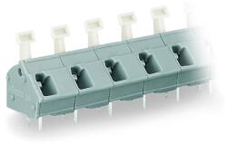 Wago PCB terminal block; push-button; 2.5 mm2; Pin spacing 10/10.16 mm; 4-pole; suitable for Ex-e applications; CAGE CLAMP®; commoning option; 2, 50 mm2; light gray (256-604/000-009/999-950)