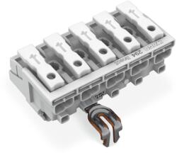 Wago Lighting connector; push-button, external; for Linect®; with snap-in ground contact; DA+ DA- L PE N; 5-pole; Cod. I; Lighting side: for solid conductors; Inst. side: for all conductor types; max. 2.5