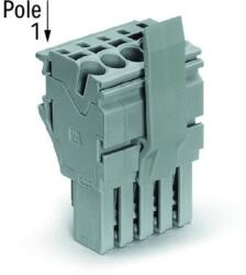 Wago 1-conductor female plug; Locking lever; 2.5 mm2; 8-pole; 2, 50 mm2; gray (2022-108/123-000)