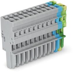 Wago 1-conductor female plug; 4 mm2; 12-pole; 4, 00 mm2; gray, blue, green-yellow (769-112/000-038)