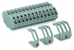 Wago Feedthrough terminal block; 4 mm2; Pin spacing 7 mm; 3-pole; CAGE CLAMP®; 4, 00 mm2; gray (826-163)