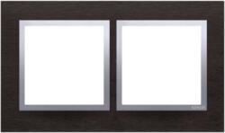 Simon Rama dubla de sticla IP20/IP44(a se folosi cu DUN1 pentru IP44), inox Yin (SKDRN2/78)