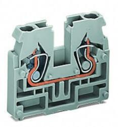 Wago 2-conductor end terminal block; without push-buttons; without snap-in mounting foot; 2.5 mm2; CAGE CLAMP®; 2, 50 mm2; gray (869-341)