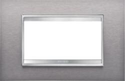 Gewiss Placa ornament Chorus LUX - METAL - 4 module- BRUSHED STAINLESS STEEL - CHORUS (GW16204MI)
