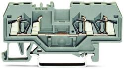 Wago 3-conductor through terminal block; 2.5 mm2; center marking; for DIN-rail 35 x 15 and 35 x 7.5; CAGE CLAMP®; 2, 50 mm2; orange (280-650)