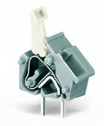 Wago Stackable PCB terminal block; push-button; 2.5 mm2; Pin spacing 7.5/7.62 mm; 1-pole; CAGE CLAMP®; commoning option; 2, 50 mm2; dark gray (256-752)