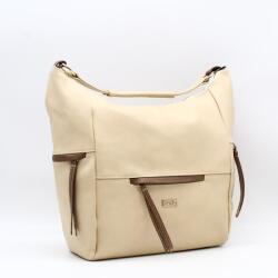 Conci Neli világos barna / barna erezett női rostbőr válltáska