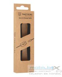 Tactical Smooth Thread USB-C / USB-C töltő- és adatkábel, 1m, fekete